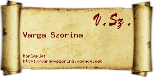 Varga Szorina névjegykártya