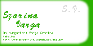 szorina varga business card